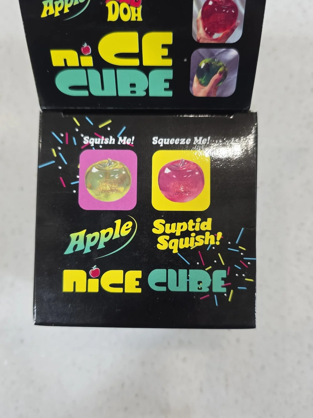 Nee Doh Apple Nice Cube Squish Toy